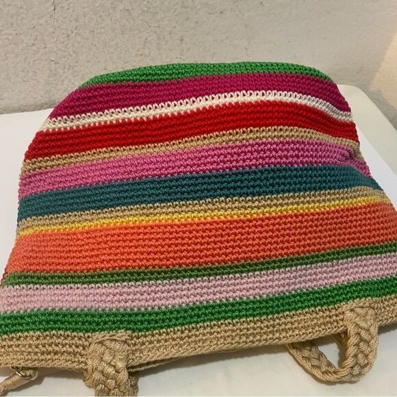The Sak Rainbow Striped Woven Shoulder Bag Purse NWOT - Picture 5 of 12